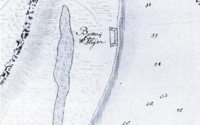 E batreinan di defensa na entrada di Spaanse Water i Caracasbaai